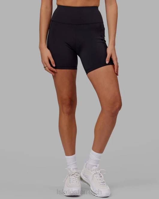 Z8RH629 LSKD Frauen Mittellange Rep-Shorts – Black-Apple Mint Bekleidung