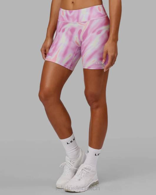 Z8RH637 LSKD Frauen Rxd mittellange Fahrradshorts – Euphoria Print-Pink Bekleidung