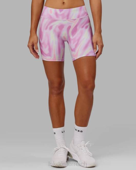 Z8RH637 LSKD Frauen Rxd mittellange Fahrradshorts – Euphoria Print-Pink Bekleidung