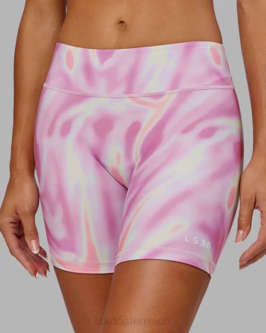 Z8RH637 LSKD Frauen Rxd mittellange Fahrradshorts – Euphoria Print-Pink Bekleidung