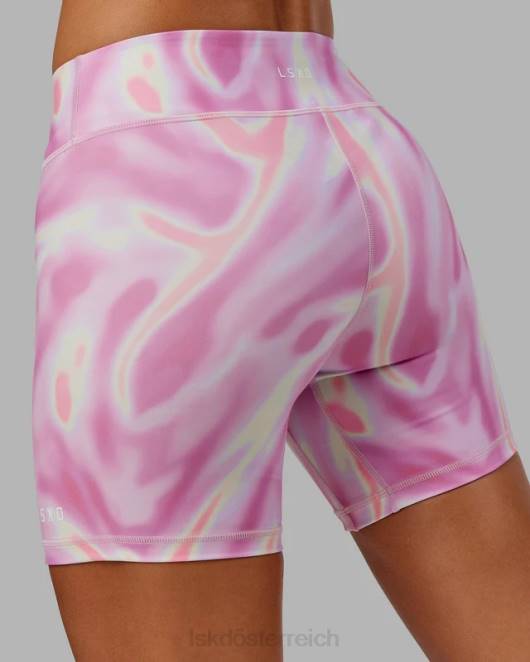 Z8RH637 LSKD Frauen Rxd mittellange Fahrradshorts – Euphoria Print-Pink Bekleidung