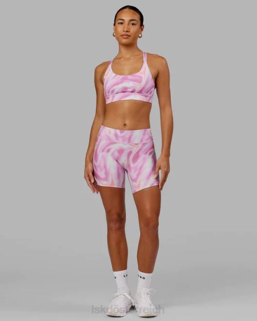 Z8RH637 LSKD Frauen Rxd mittellange Fahrradshorts – Euphoria Print-Pink Bekleidung