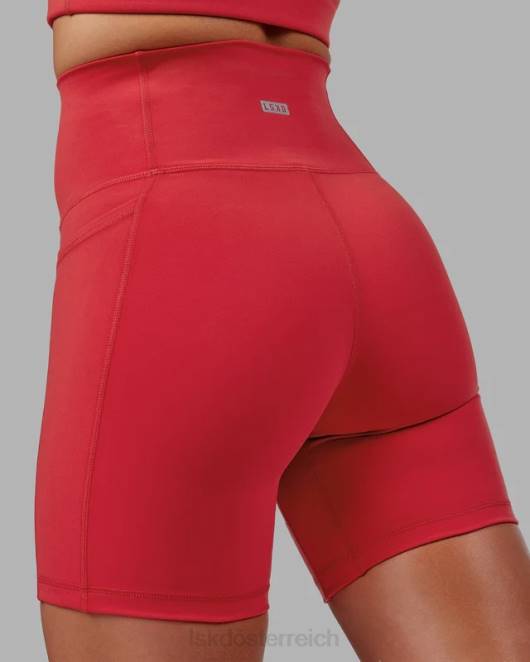 Z8RH643 LSKD Frauen Mittellange Fusion-Shorts – Scharlachrot Bekleidung