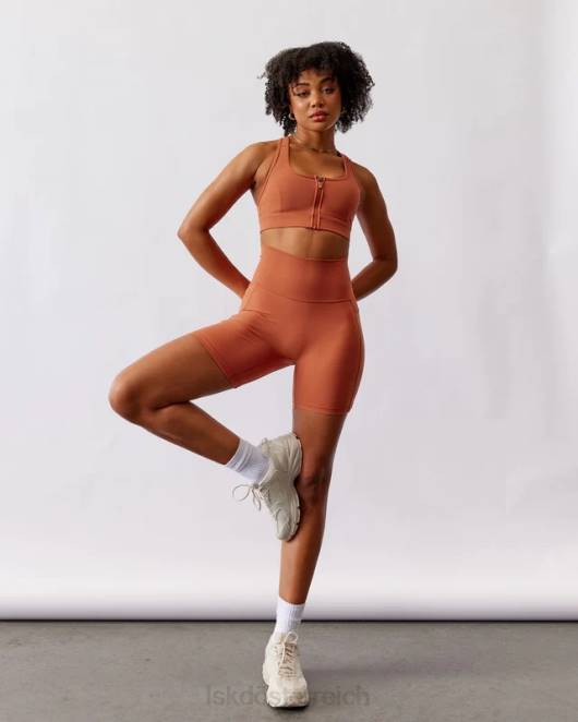 Z8RH654 LSKD Frauen Mittellange Fusion-Shorts – kastanienbraun Bekleidung