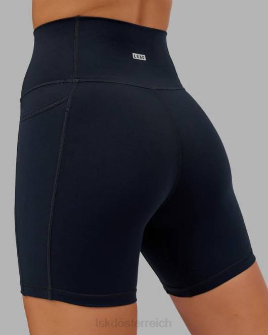 Z8RH669 LSKD Frauen Mittellange Fusion-Shorts – Marineblau Bekleidung