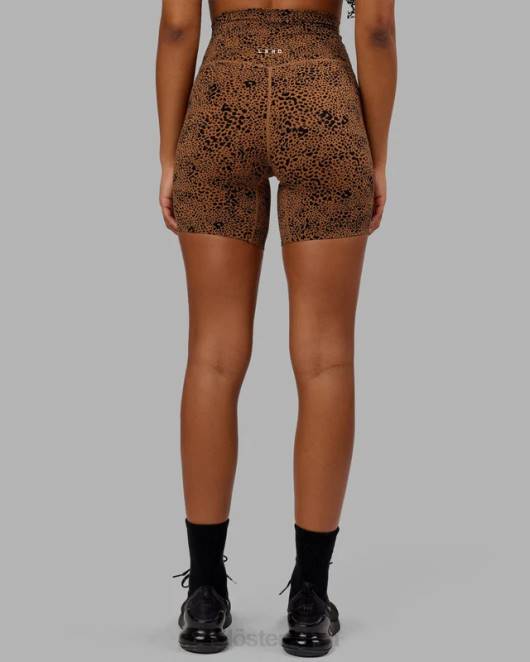 Z8RH673 LSKD Frauen Elixir mittellange Shorts – agiler Kameldruck Bekleidung