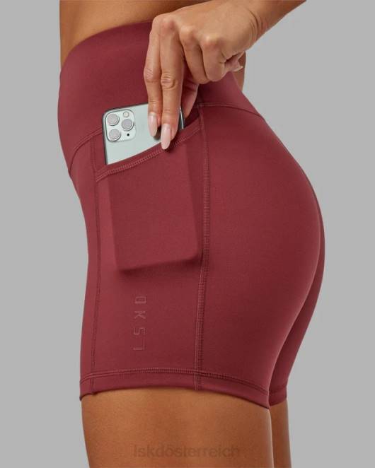 Z8RH683 LSKD Frauen Rep-Shorts in X-Länge – Apfelbeere Bekleidung