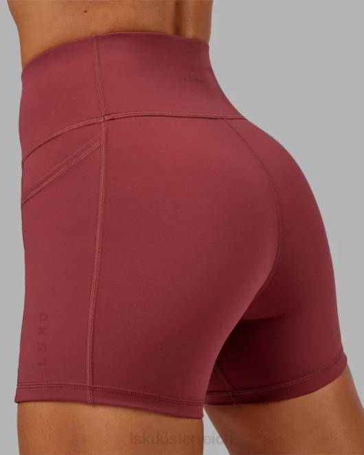Z8RH683 LSKD Frauen Rep-Shorts in X-Länge – Apfelbeere Bekleidung