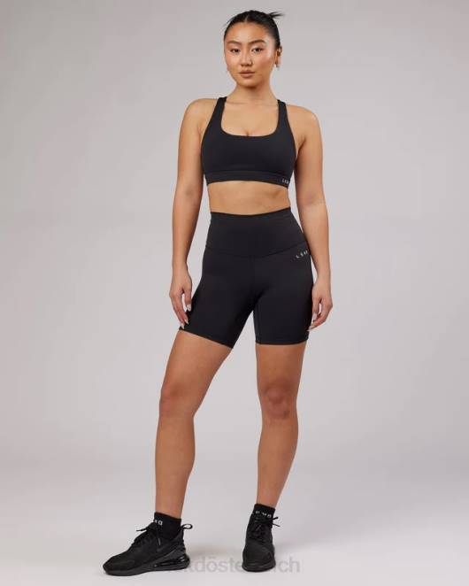 Z8RH692 LSKD Frauen Basis mittellang kurz – schwarz Bekleidung