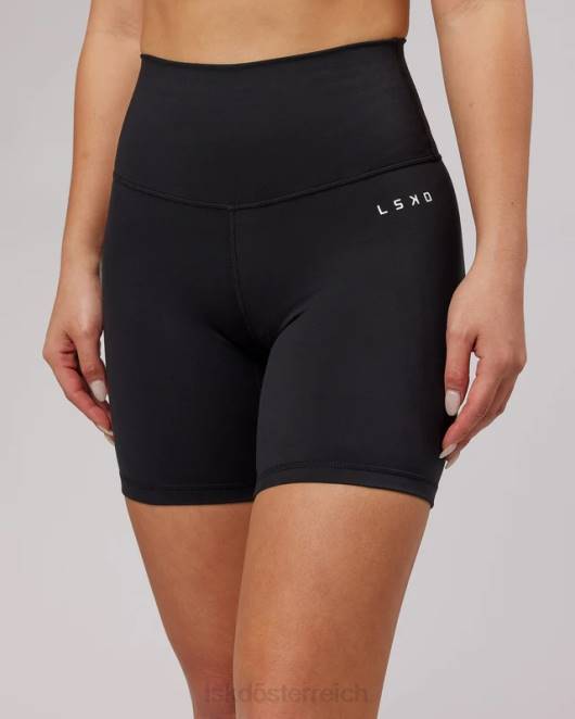 Z8RH692 LSKD Frauen Basis mittellang kurz – schwarz Bekleidung