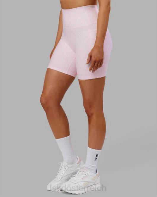 Z8RH697 LSKD Frauen Mittellange Fusion-Shorts – Blush Leopard Bekleidung
