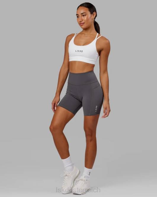 Z8RH699 LSKD Frauen Rep mittellanges kurzes kleines Logo – Asphalt Bekleidung