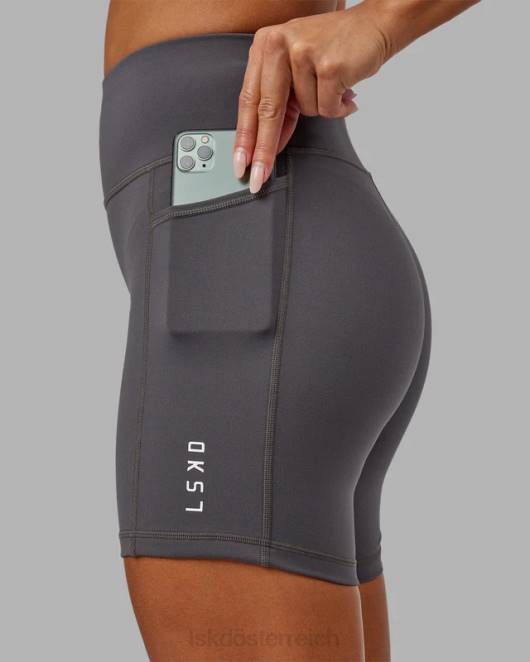 Z8RH699 LSKD Frauen Rep mittellanges kurzes kleines Logo – Asphalt Bekleidung