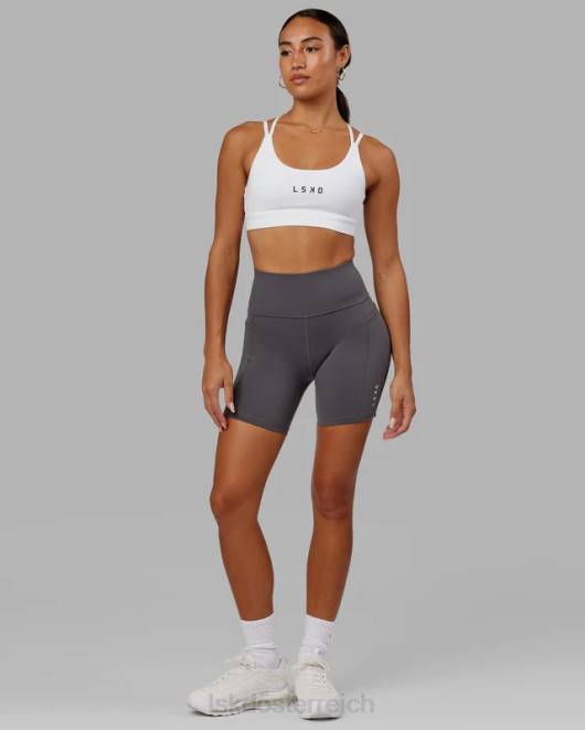 Z8RH699 LSKD Frauen Rep mittellanges kurzes kleines Logo – Asphalt Bekleidung