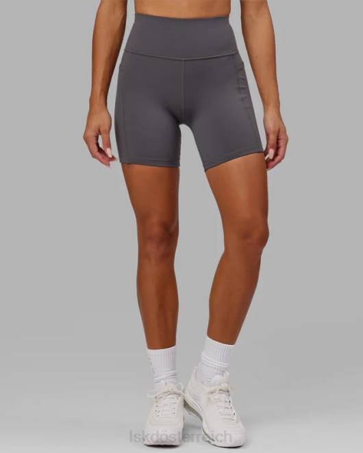 Z8RH699 LSKD Frauen Rep mittellanges kurzes kleines Logo – Asphalt Bekleidung