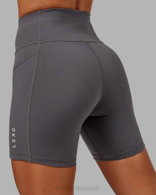 Z8RH699 LSKD Frauen Rep mittellanges kurzes kleines Logo – Asphalt Bekleidung