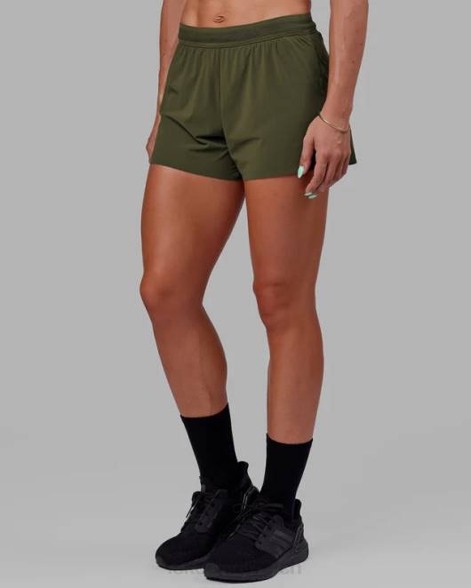 Z8RH775 LSKD Frauen Ultraair gefütterte Performance-Shorts – Forest Night Bekleidung
