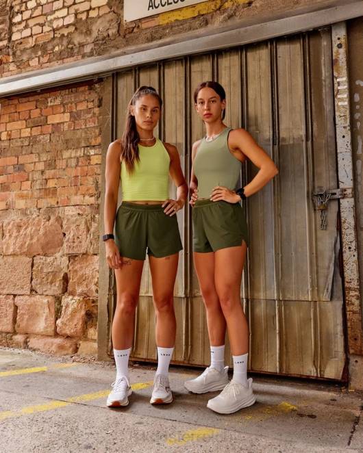 Z8RH775 LSKD Frauen Ultraair gefütterte Performance-Shorts – Forest Night Bekleidung