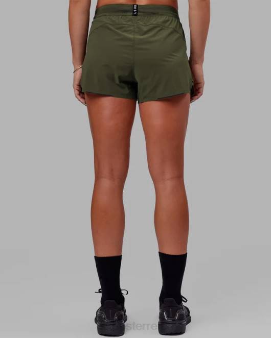 Z8RH775 LSKD Frauen Ultraair gefütterte Performance-Shorts – Forest Night Bekleidung