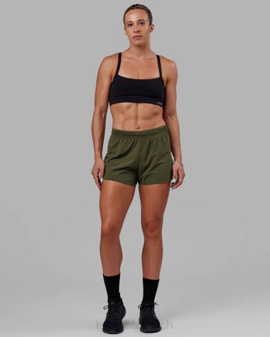 Z8RH775 LSKD Frauen Ultraair gefütterte Performance-Shorts – Forest Night Bekleidung