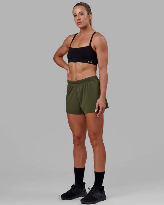 Z8RH775 LSKD Frauen Ultraair gefütterte Performance-Shorts – Forest Night Bekleidung