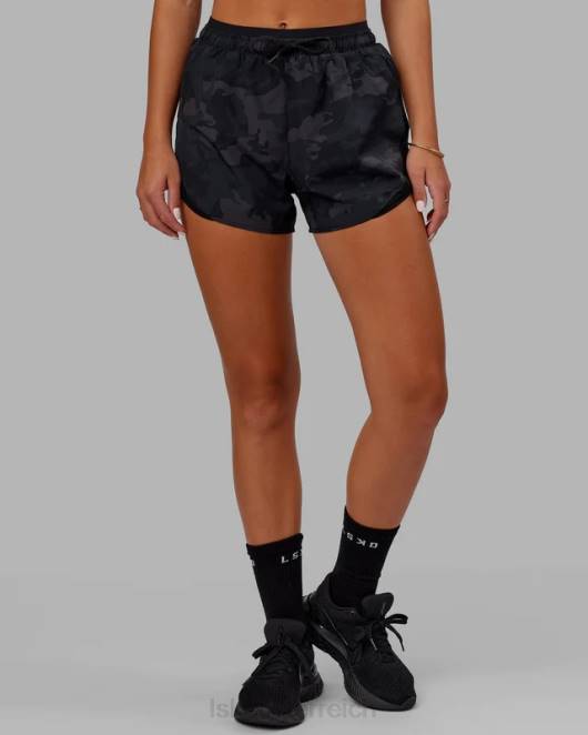 Z8RH776 LSKD Frauen dynamische Laufshorts – schwarzes Tarnmuster Bekleidung