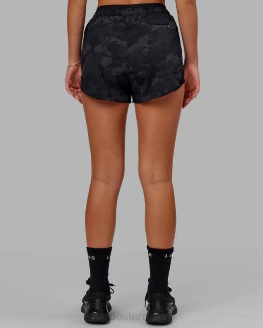 Z8RH776 LSKD Frauen dynamische Laufshorts – schwarzes Tarnmuster Bekleidung