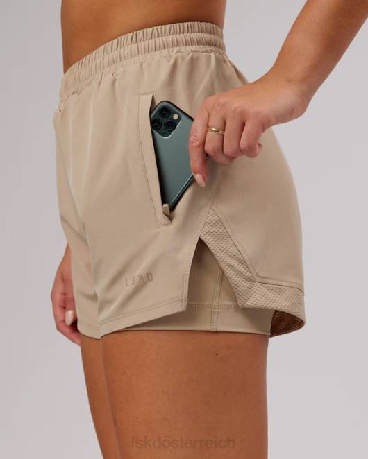Z8RH783 LSKD Frauen Challenger Liner Run Short – Taupe Bekleidung