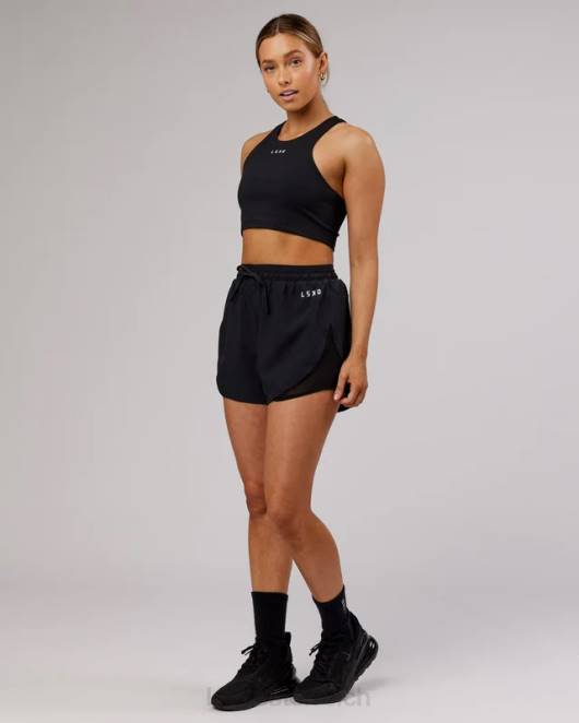 Z8RH785 LSKD Frauen dynamische Laufshorts – schwarz Bekleidung