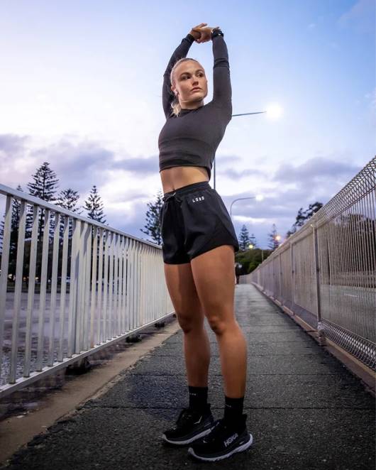 Z8RH785 LSKD Frauen dynamische Laufshorts – schwarz Bekleidung