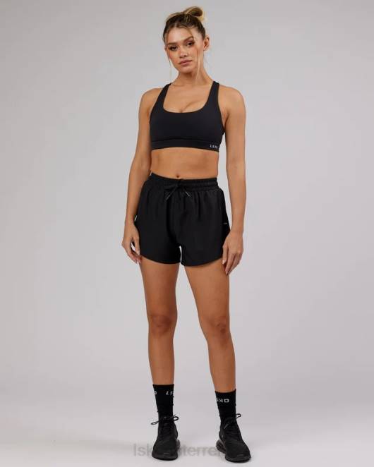 Z8RH786 LSKD Frauen Funktions-Trainingsshorts – schwarz Bekleidung
