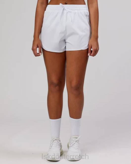 Z8RH791 LSKD Frauen dynamische Laufshorts – weiß Bekleidung