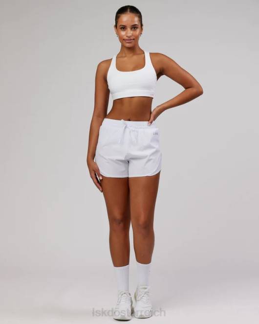 Z8RH791 LSKD Frauen dynamische Laufshorts – weiß Bekleidung