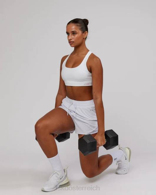 Z8RH791 LSKD Frauen dynamische Laufshorts – weiß Bekleidung