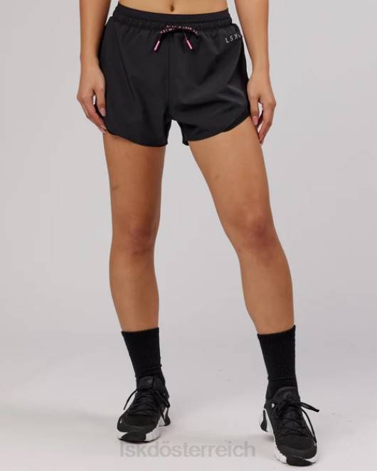 Z8RH794 LSKD Frauen dynamische Laufshorts – Schwarz-Flamingo Bekleidung