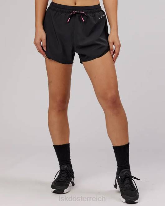 Z8RH794 LSKD Frauen dynamische Laufshorts – Schwarz-Flamingo Bekleidung