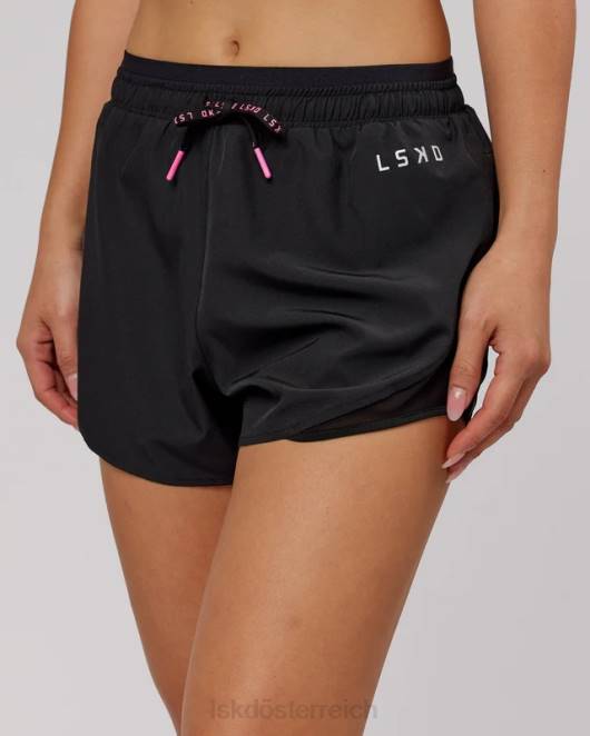 Z8RH794 LSKD Frauen dynamische Laufshorts – Schwarz-Flamingo Bekleidung