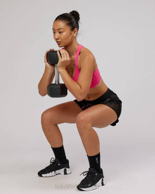 Z8RH794 LSKD Frauen dynamische Laufshorts – Schwarz-Flamingo Bekleidung