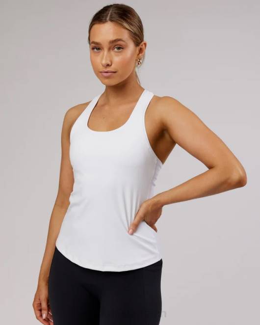 Z8RH131 LSKD Frauen Lift-Hebe-Performance-Tanktop – Weiß Bekleidung