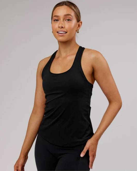 Z8RH141 LSKD Frauen Lift-Hebe-Performance-Tanktop – Schwarz Bekleidung