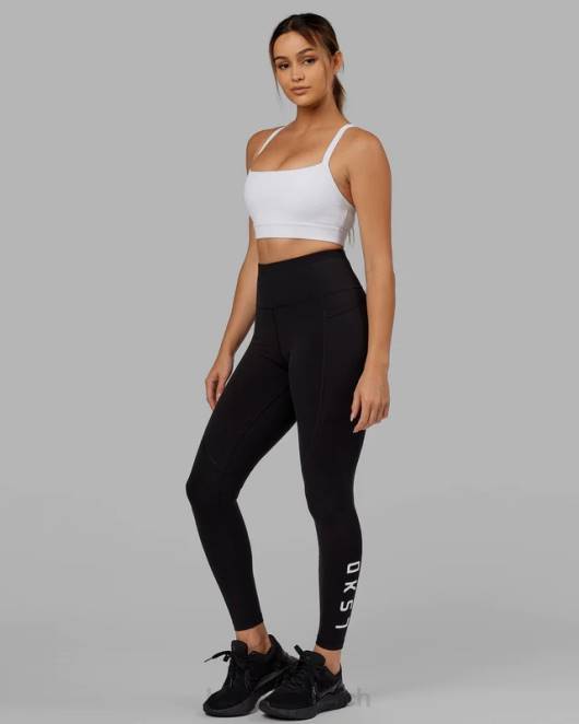 Z8RH14 LSKD Frauen Momentum gerippter Sport-BH – Weiß Bekleidung