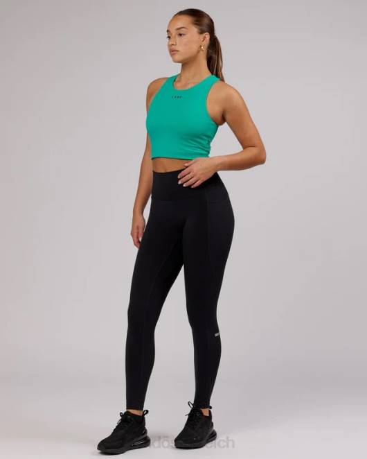 Z8RH185 LSKD Frauen Status Active Tanktop mit Hebe-BH – Hyper Teal Bekleidung