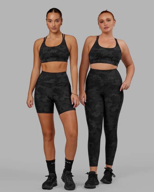 Z8RH19 LSKD Frauen Bridge-Sport-BH – Black Camo Bekleidung