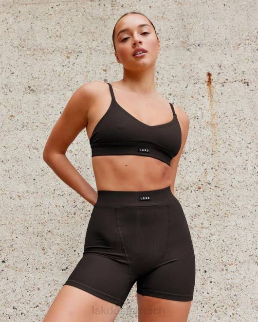 Z8RH1 LSKD Frauen vitalize geripptes Bralette – dunkler Walnuss Bekleidung