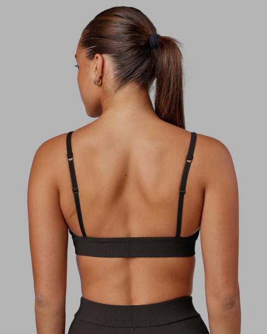 Z8RH1 LSKD Frauen vitalize geripptes Bralette – dunkler Walnuss Bekleidung