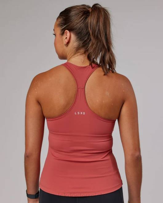 Z8RH213 LSKD Frauen Lift-Hebe-Performance-Tanktop – Marsala Bekleidung