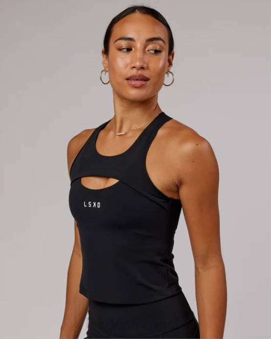 Z8RH217 LSKD Frauen Driven-Hebe-Performance-Tanktop – Schwarz Bekleidung