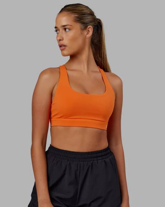 Z8RH21 LSKD Frauen Base Sport-BH - Sweet Mandarine Bekleidung