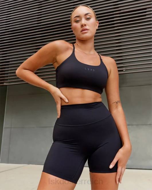 Z8RH24 LSKD Frauen Twist-Sport-BH - Schwarz Bekleidung