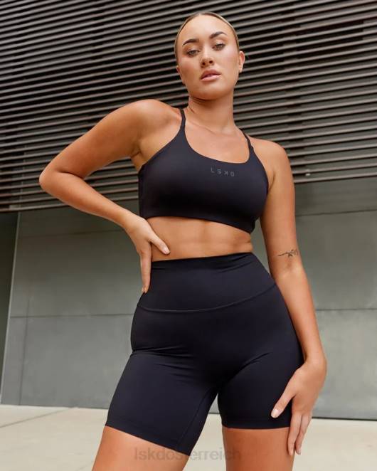 Z8RH24 LSKD Frauen Twist-Sport-BH - Schwarz Bekleidung